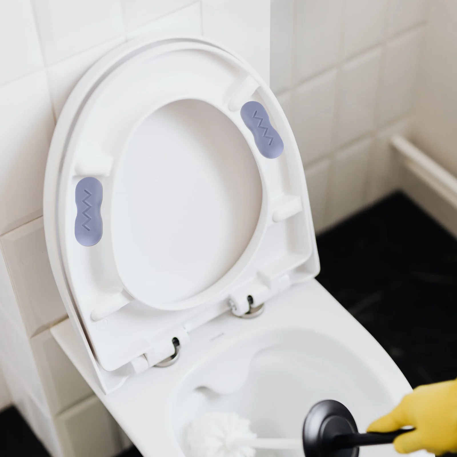 

1Set Universal Toilet Seat Gasket Self-Adhesive Cushioning Pad Toilet Seat Bumper Stable Anti-Slip Repair Pad Self-Adhesive Pads