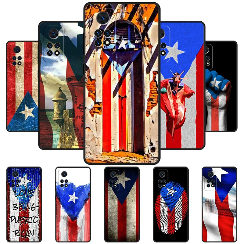 Puerto Rico Flag Phone Case For Redmi Note 11 EPro 11S 10T 9S Promax 8 Pro Xiaomi Mi 11 12X 12S Ultra Cover