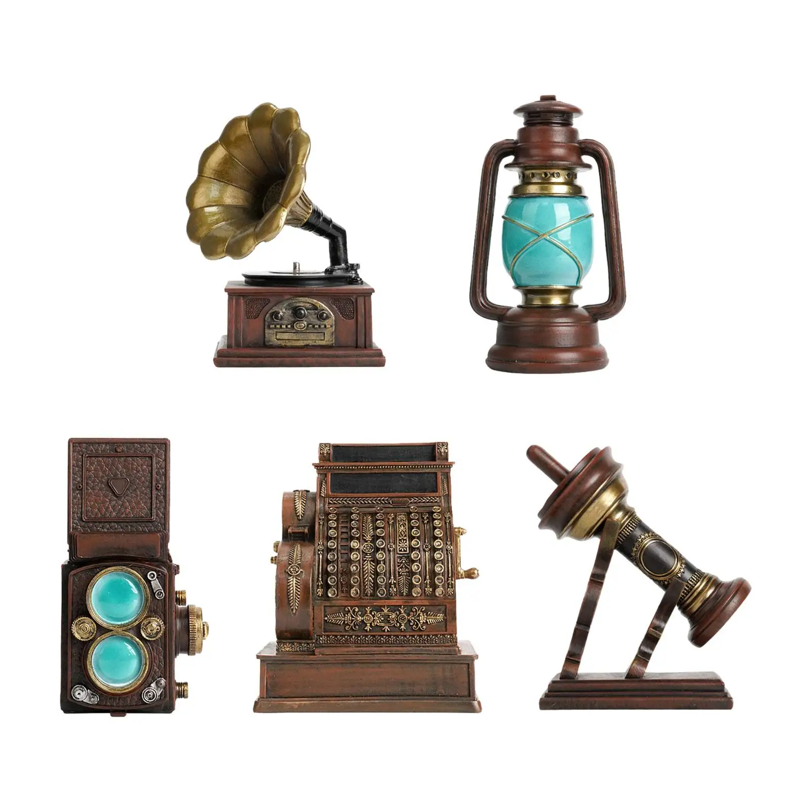 Sammler Skulptur Harz Figur Schreibtisch Dekoration Figur Vintage-Stil Statue Retro-Stil Ornament für Bauernhaus Regal