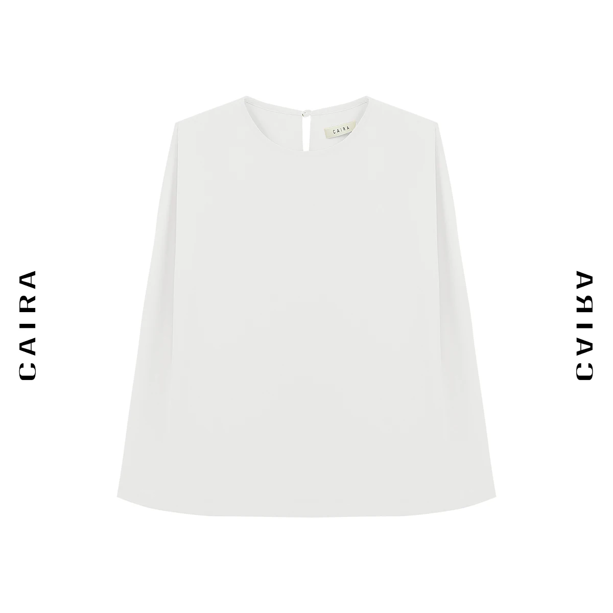 

Модный облегающий топ Caira White Bubble Svel T-irt из летней коллекции, свободного кроя, с круглым вырезом, средней длины