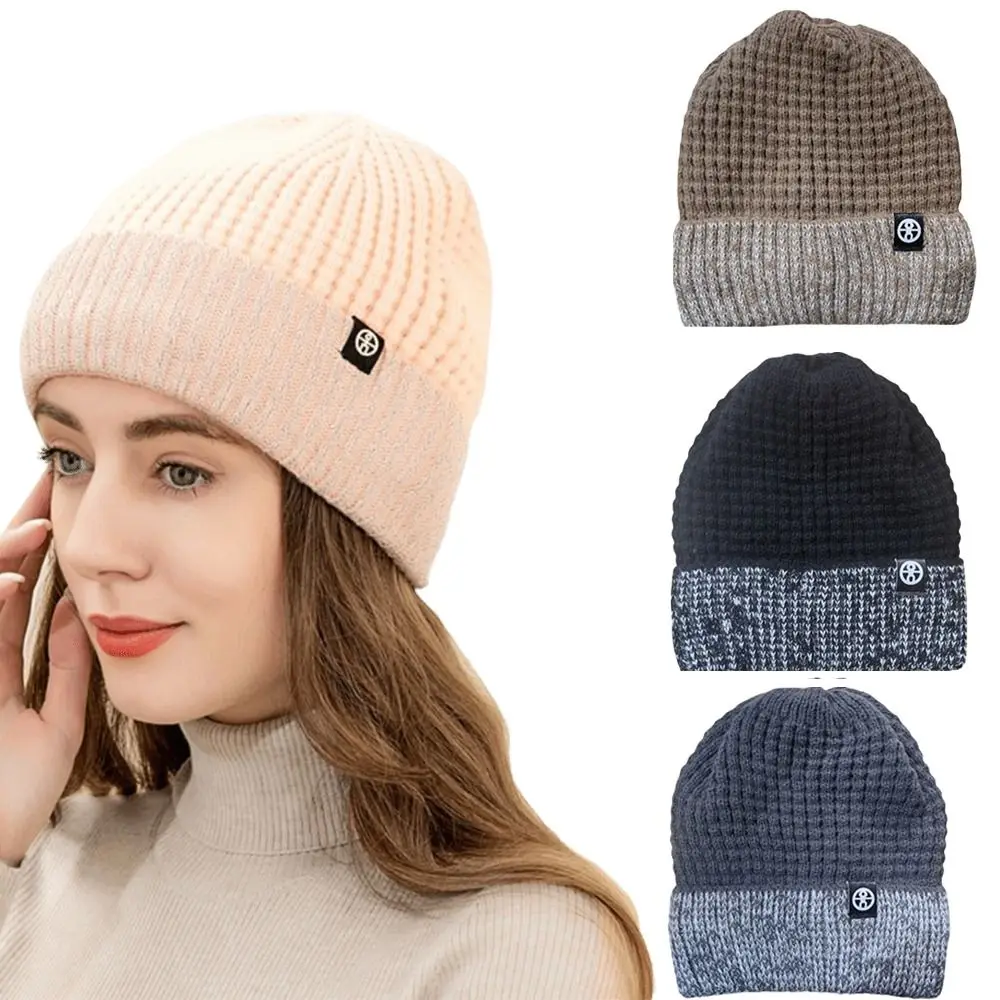

New Thick Knitted Hat Anti-Freeze Plush Warm Woolen Hat Elastic Versatile Winter Warm Hat Daily Wear