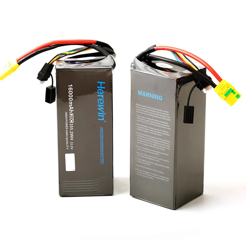 Herewin 16000Mah 44.4V 20c Drone Batterij 22000Mah 6S 25c 22.2V Tattu Lipo Pack Oplaadbare Batterij