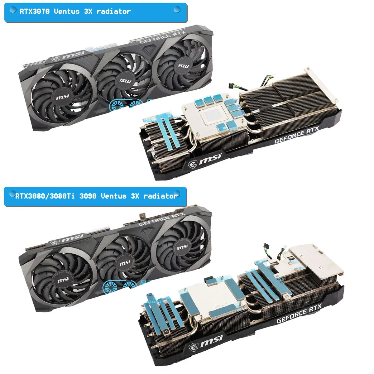 Radiador MSI GPU para RTX3060 3060Ti 3070 3070Ti 3080 3080Ti 3090VENTUS