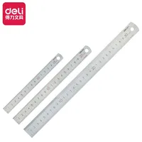 Deli Stainless Steel Ruler for Students And Woodworkers Straight Edge Measuring Tool for Drawing And Drafting 15/20/30/50cm 6