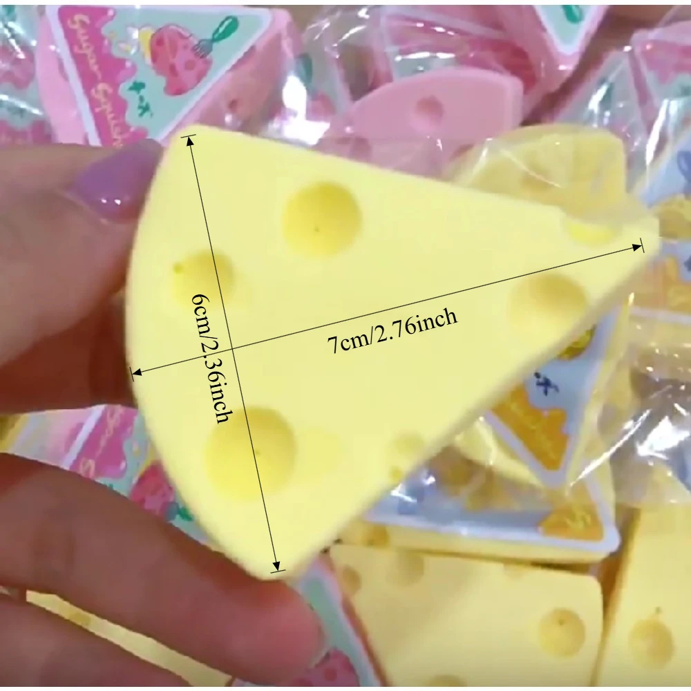Squishy Gesimuleerde Kaas Brood Knijpspeeltje Zachte Stress Langzaam Stijgende Zintuiglijke Fidget voor Angst ADHD Autisme Cadeaus voor Kinderen