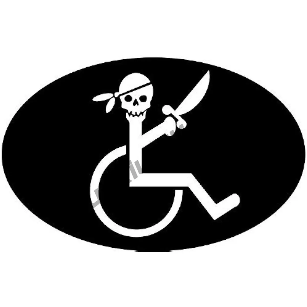 Disabled Sign Sticker, Die Cut Vinyl Decal for Windows, Cars, Trucks Tool Boxes laptops MacBook Car Stickers And Decals