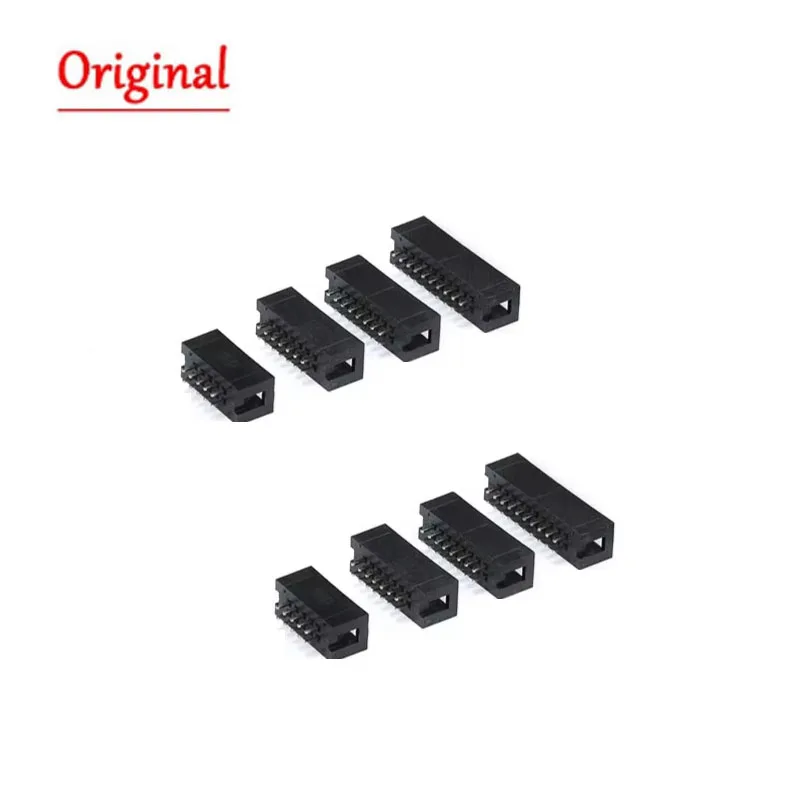 10 قطعة الملعب 2.0 مللي متر إبرة مستقيمة ذكر المقبس مستقيم idc رؤوس PCB موصل صف مزدوج DC3 رأس Dip 6/10/20/26/34/40 #1