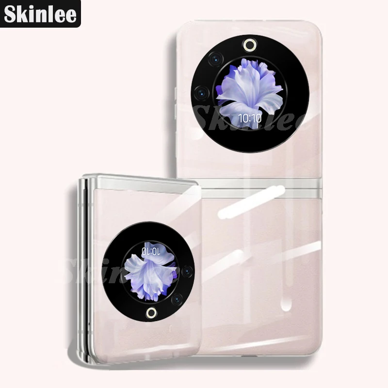 

Skinlee Folding Case For Tecno Phantom V Flip 5G Transparent Bumper Plastic Shell For Tecno Phantom VFlip Shockproof Hard Shell