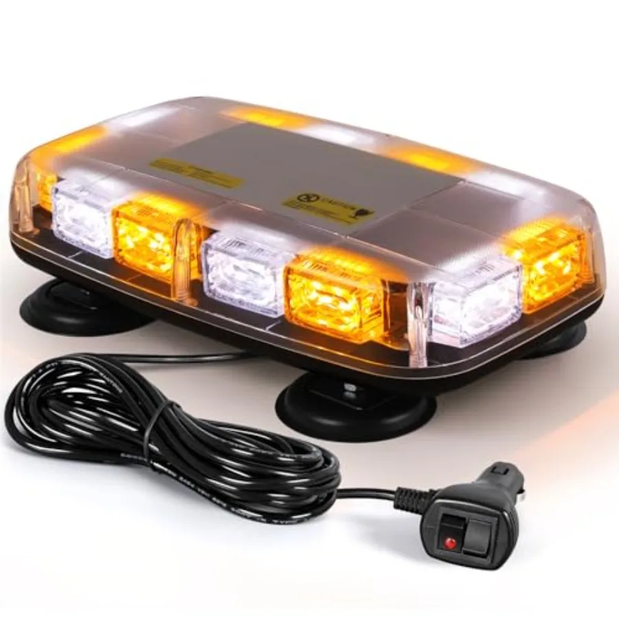 

【В наличии】36-светодиодная стробоскопическая световая панель, 3-цветная сигнальная лампа с 13 режимами, сверхпрочная магнитная основа и водонепроницаемость IP66 для T