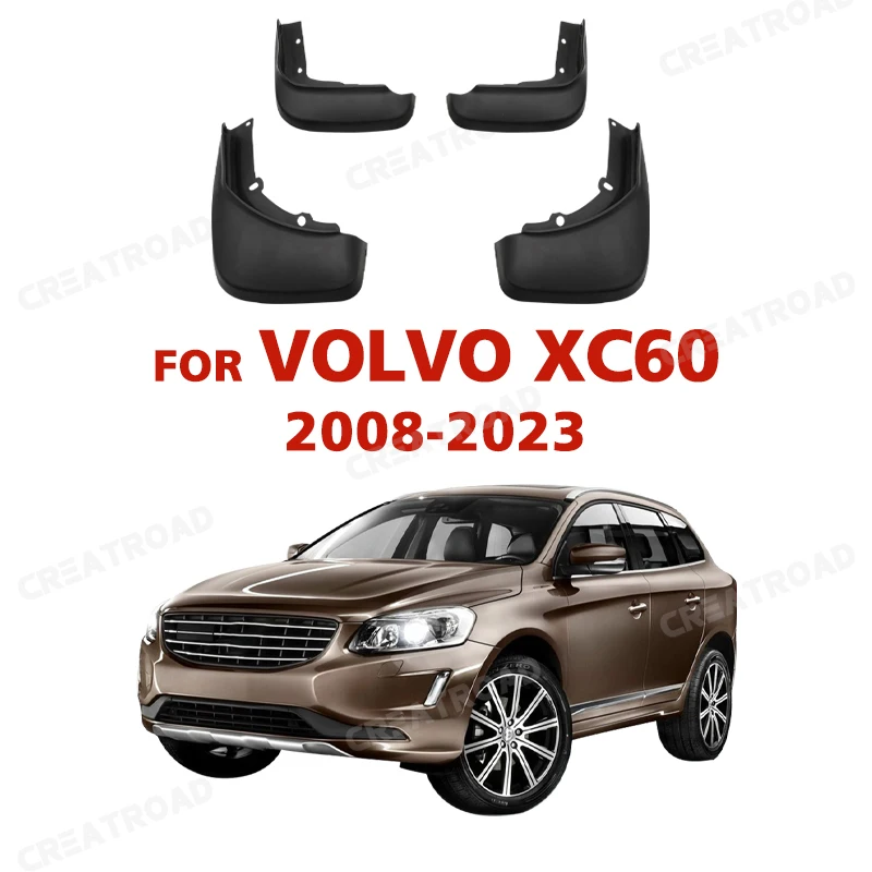 4Pcs Front Rear Car Mud Flaps For Volvo XC60 2008-2023 Mudflaps Splash Guards Mud Flap Mudguards Accessories 2009 2010 2011 2012