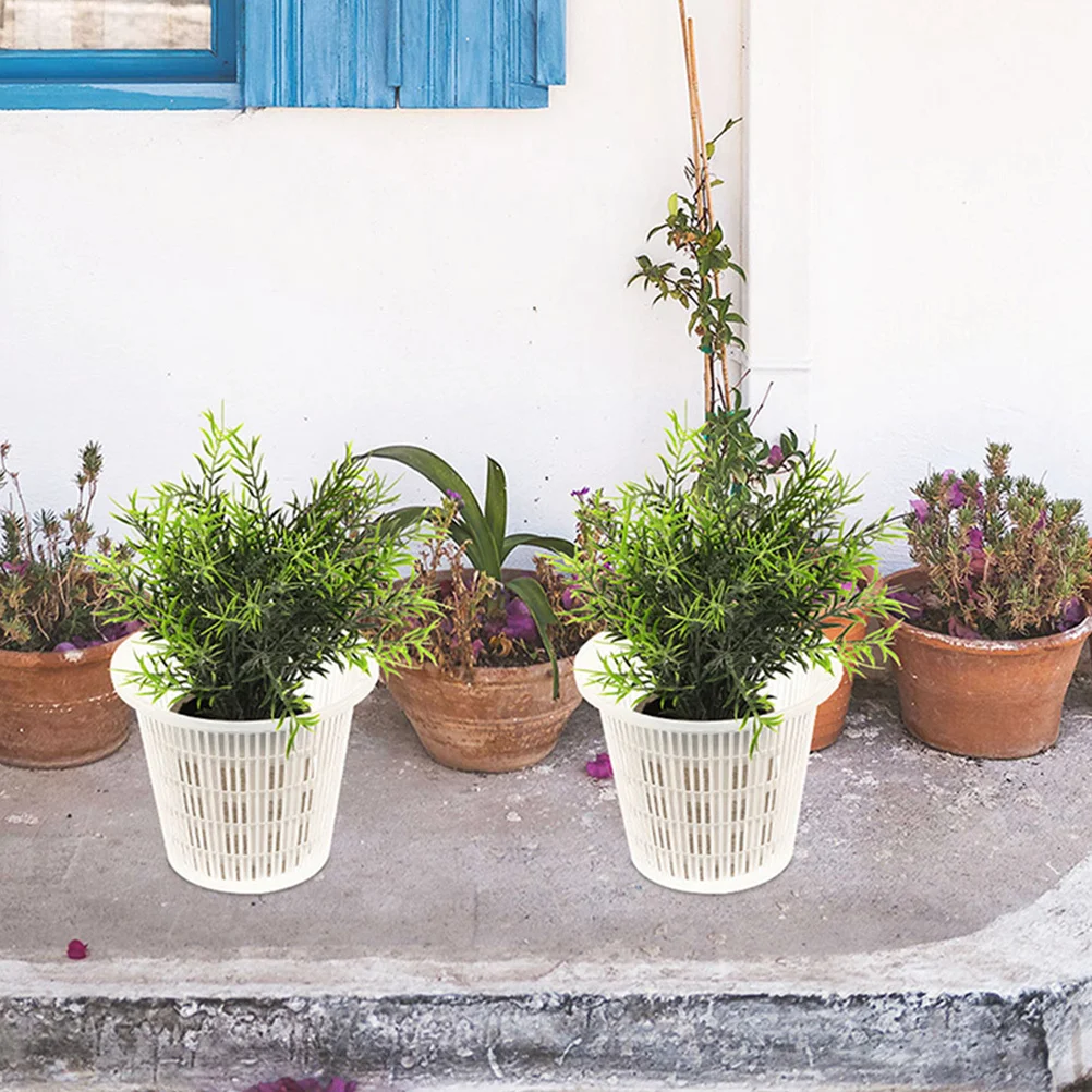 

6pcs Control Root Pot Plastic Flower Pots With Holes For Plants Garden Nursery Planting Containers Orchid Pots For Indoor