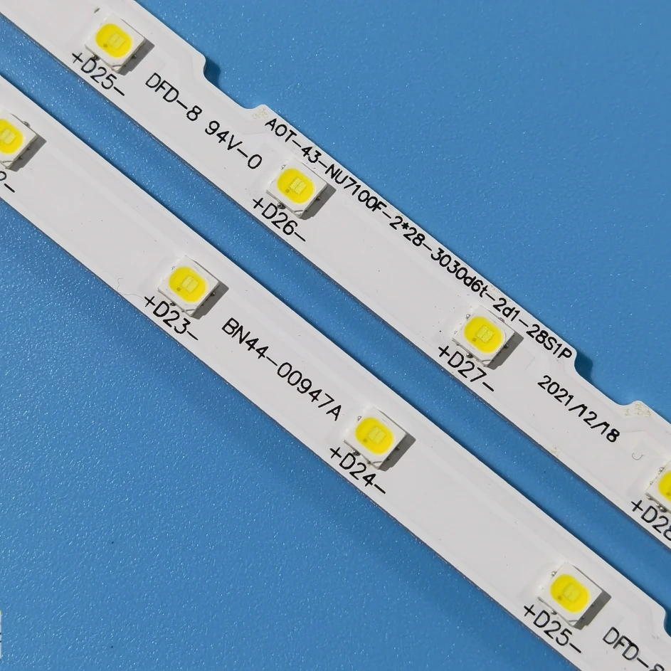 Imagem -03 - Tira Led para Samsung Ue43n5570au 43nu7100 Ue43nu7100 Un43nu7100 Ue43nu7100u Bn6115482a Ue43nu7120u Bn96 2