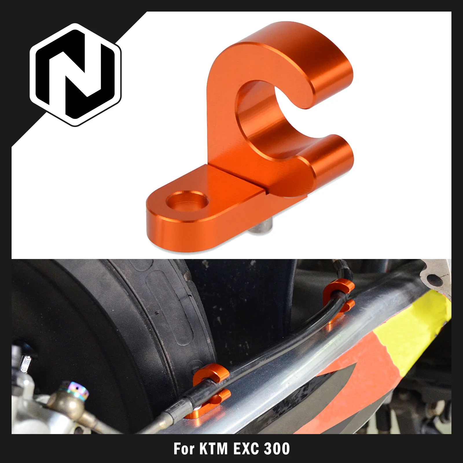 

NICECNC For KTM EXC 300 EXC 250 EXC 450 SX 125 SXF 250 SXF 450 XCW 250 300 XC-F XCF-W SMR 450 Rear Brake Hose Line Cable Clamp