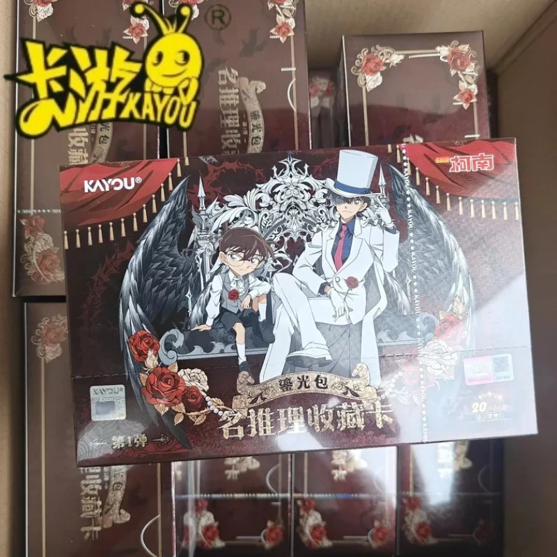 KAYOU Anime D-detectiveC-conan Luminous Gold Pack Card Genuine Cartoon Exquisite Full Box Color Card Hobby Collectible Card Gift
