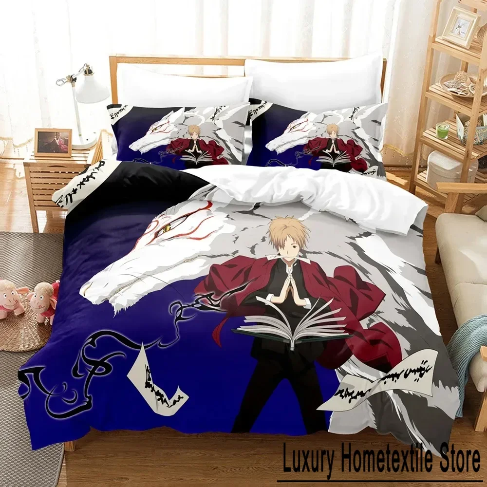 

New Natsume's Book of Friends Anime 3D Duvet Cover Bedding Set Polyester Pillowcases Quilt Cover Home Decor Gift Twin King Queen