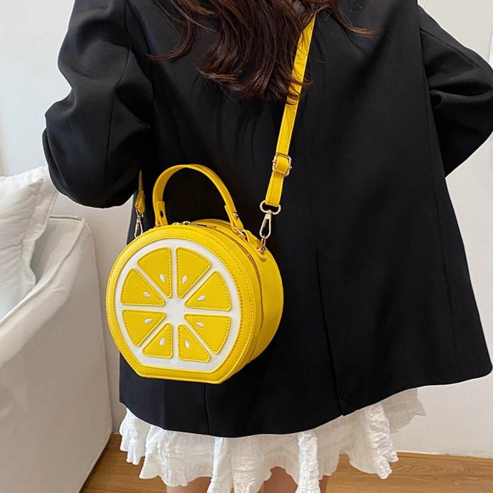 

Women's Bag Lemon Shape Handbag Delicate Single Shoulder Bag Crossbody Bag Small Bag Stylish Fashion Lady's Bag Party Bag