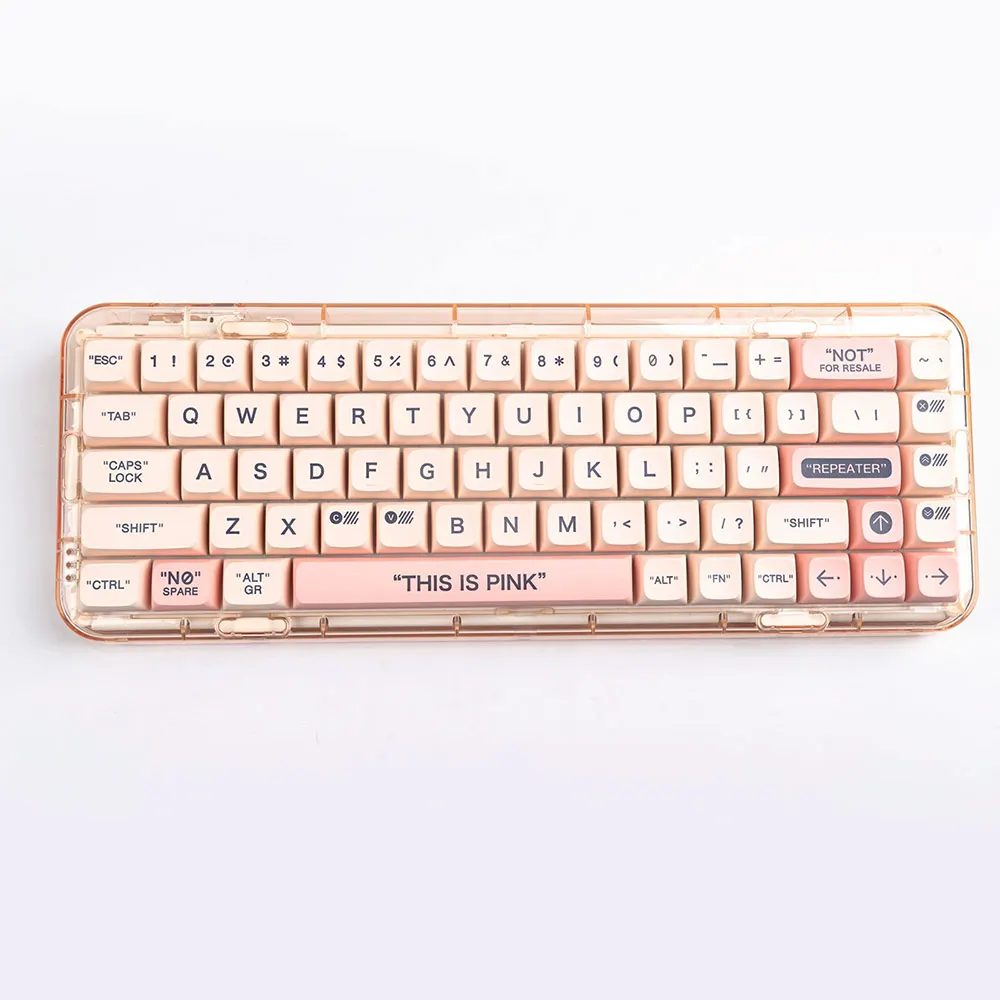 USLION 140 Keys XDA Profile Pink Keycaps PBT Dye Sublimation Key Caps for Gaming Mechanical Keyboard  MX Switches Custom DIY Kit