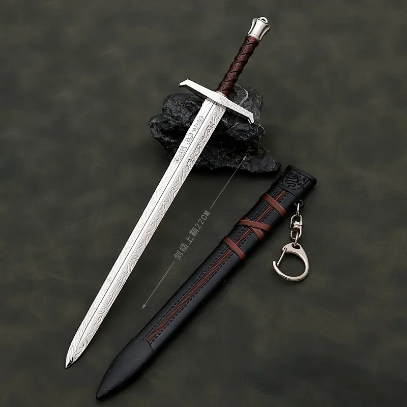 Espada Pendragon de Arthur, Katana Medieval samurái, modelo periférico, cuchillo de mariposa, Melee, acción de Anime, regalo de cumpleaños,