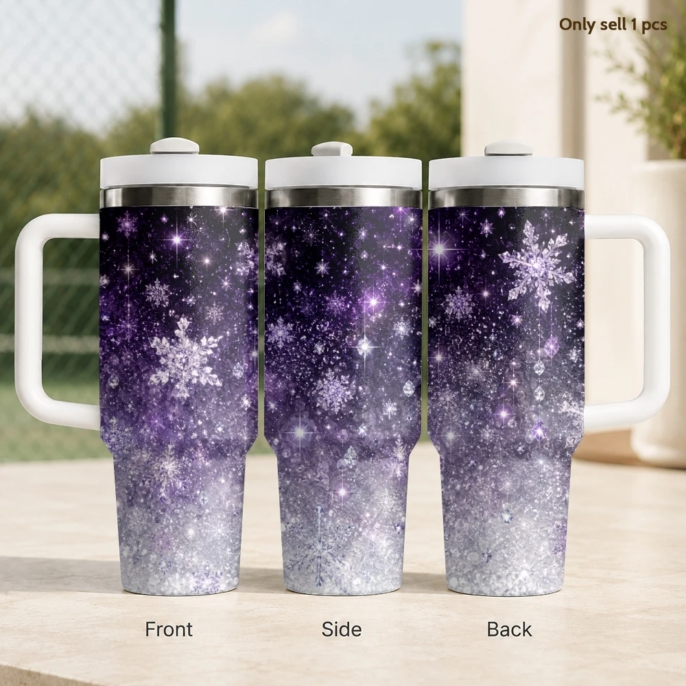 Magical Fantasy Vacuum Flasks 40oz Stainless Steel Insulated Tumbler with Handle Straw Leakproof Cup Daily Travel Mug
