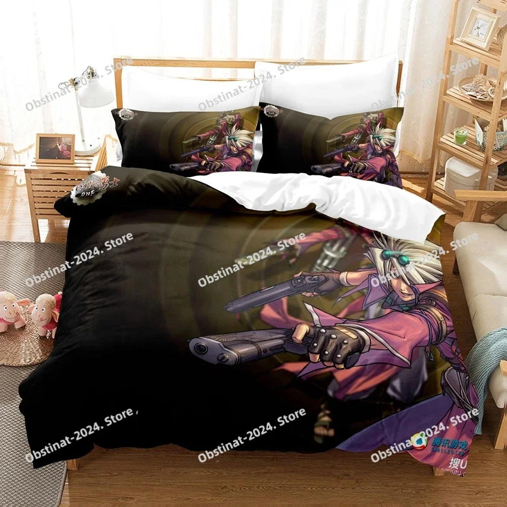 

Fashion 3d Print Game Dunge Fighter Female Magician Bedding Set Single Double King Bed Set Children's Bedroom Duvet Cover Set