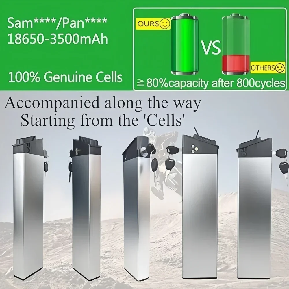 بطاريات بديلة 48 فولت 14 أمبير/12.8 أمبير/10.4 أمبير في الساعة لدراجات ENGWE EP-2 Pro/LAFLY X5/JINGHMA R7 - 750 وات - 1000 وات، موديل DCH-006 #4