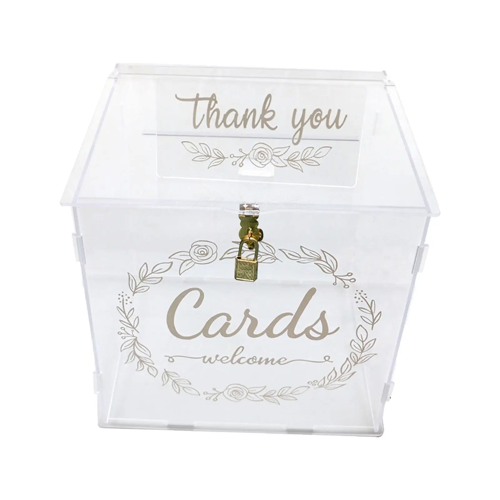 

Wedding Cards Box with Lock 10.04x8.46x9.84inch Decorations for Fall Anniversaries Wedding Reception Donation Ceremony Halloween