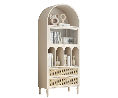 

Bookcase Arch Sideboard Integrated Wall Rattan Wine Cabinet Ancient Style Arch