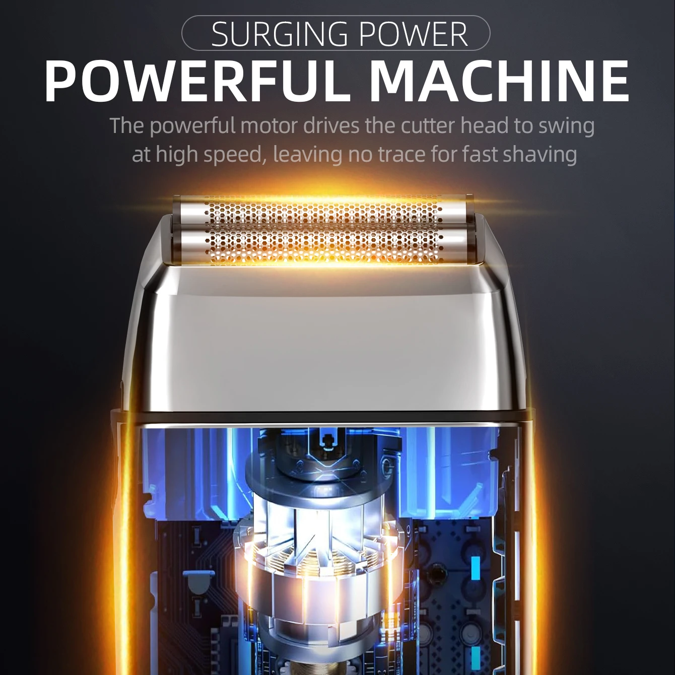 KIKIDO Electric Shaver Professional Razor Powerful Beard Trimmer Rechargeable Shaving Machine Beard Cutting Machine for Men TX2