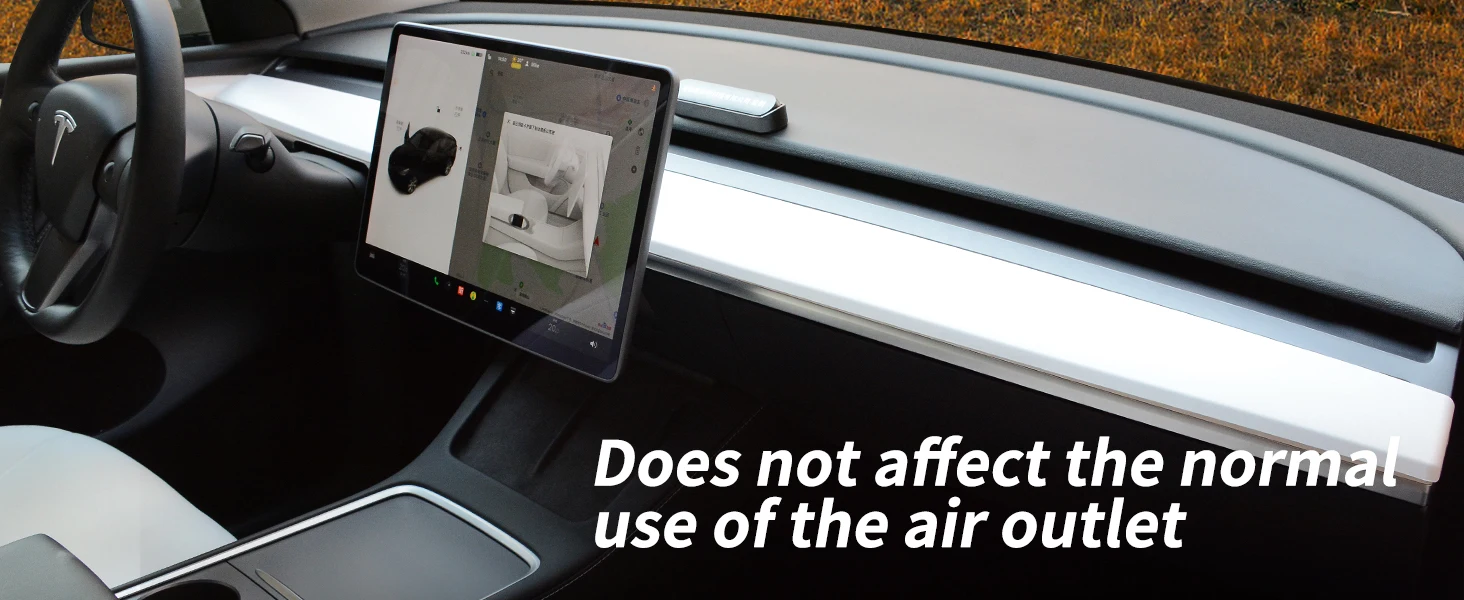 Armaturenbrett-Abdeckung für Tesla Model 3 Y, Abdeckung für die innere Armlehne der Vordertür, Verkleidung für die Mittelkonsole, Zubehör-Aufkleber – Detail 6