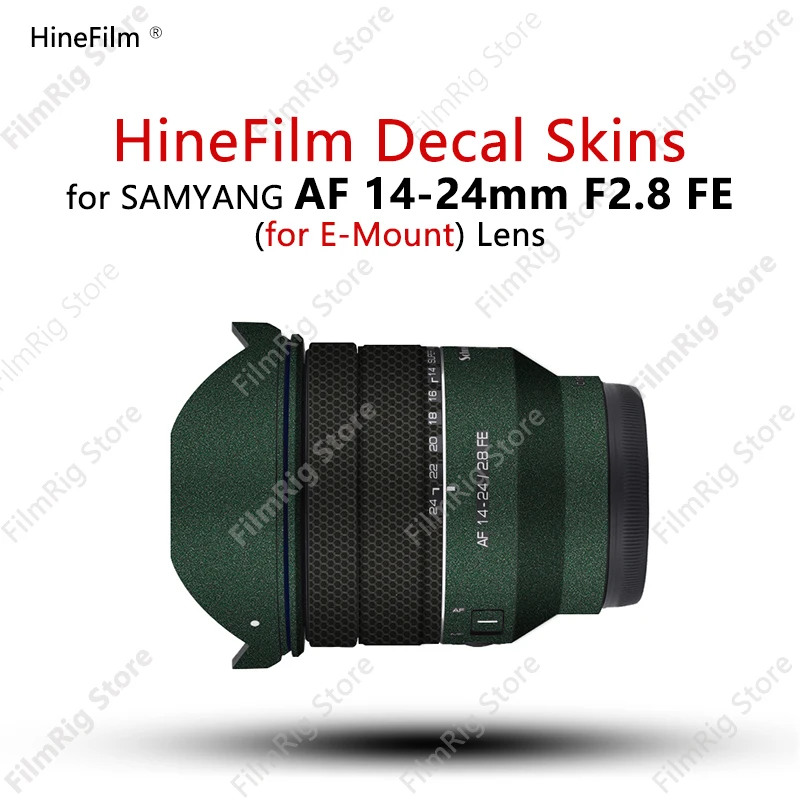 Hinefilm-pegatina de lente para Samyang AF14-24 F2.8 FE, piel de lente para Samyang AF14-24mmf2.8, cubierta envolvente 14-24 f2.8, piel de lente 1424