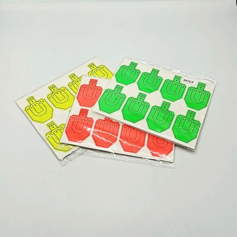 Mini Sticker Shooting Targets for IPSC IDPA Patterns Red Green Yellow Colorful 160 Counts 20 Sheets