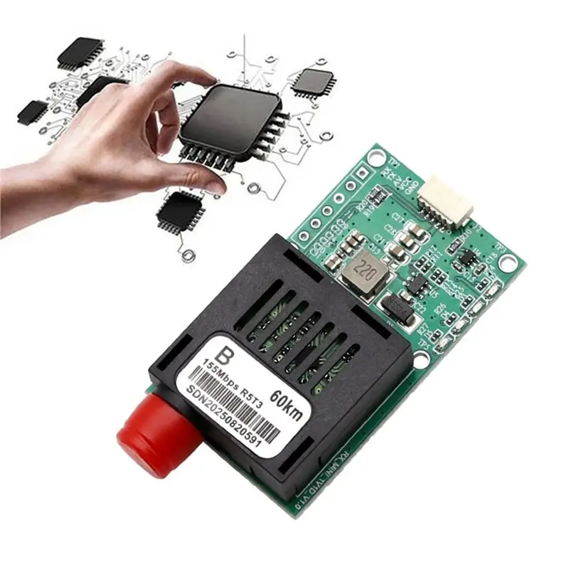 AU61-FC/UPC 60KM TTL 2PCS Optical Transceiver Module Fiber Transceiver Optical Terminal Equipment RX