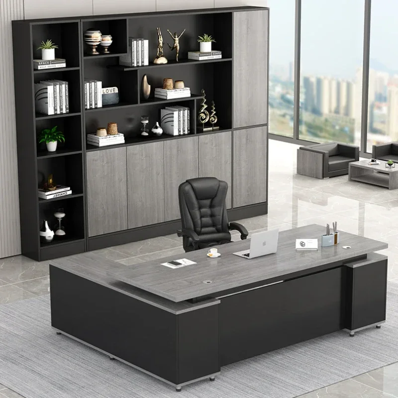 Minimalist Design Modern Office Desk Organizer Multifunction Workshop Table Workstation Display Escrivaninha Trendy Furniture
