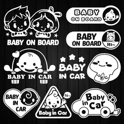 Baby In Car Reflective Car Styling Stickers Auto Motorcycle Moto Scooter Body Windshield Decor Decals Accessories for BMW Honda