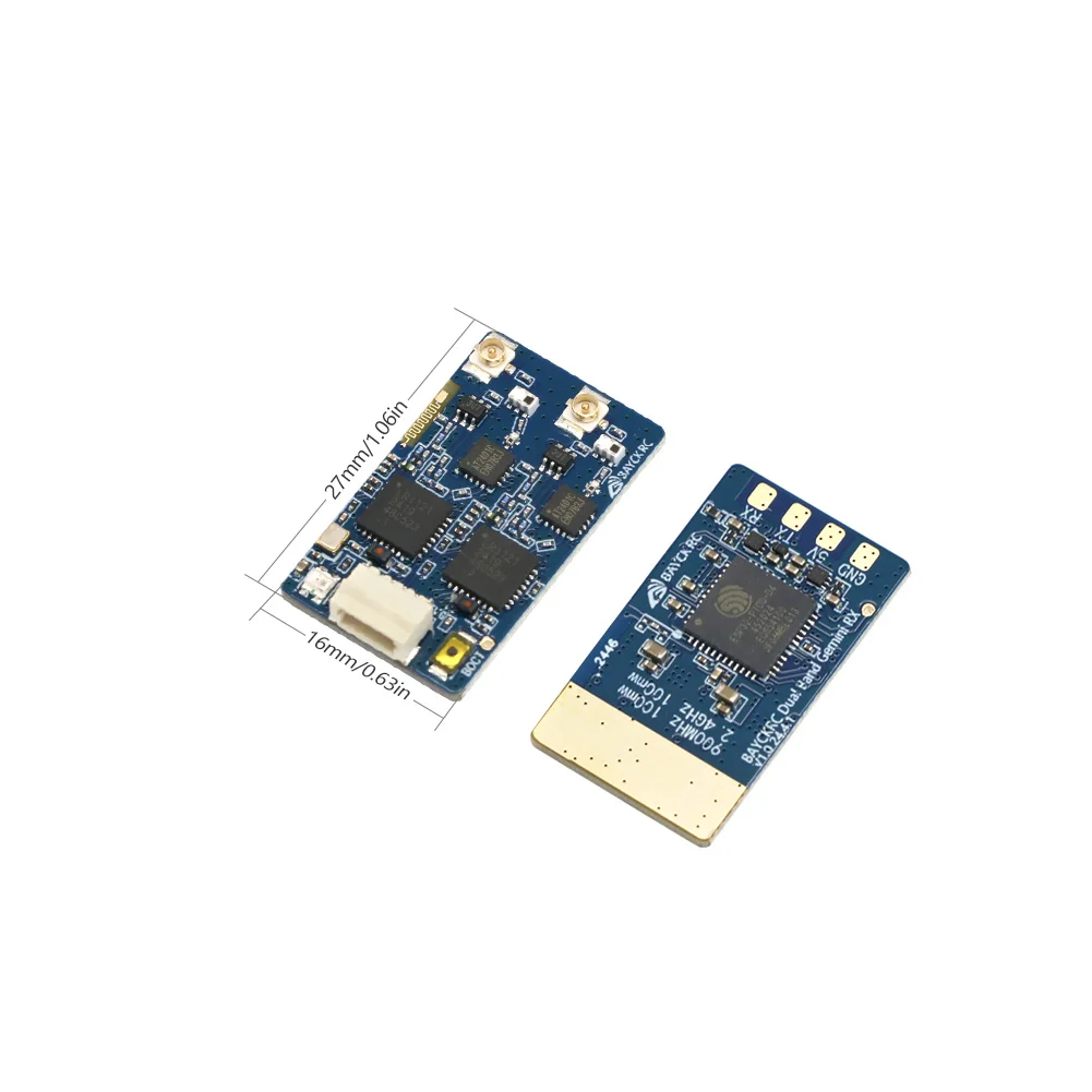 

BAYCK ELRS 915MHz / 2.4GHz NANO ExpressLRS Receiver with T type Antenna Support Wifi upgrade for RC FPV Traversing Drones Parts