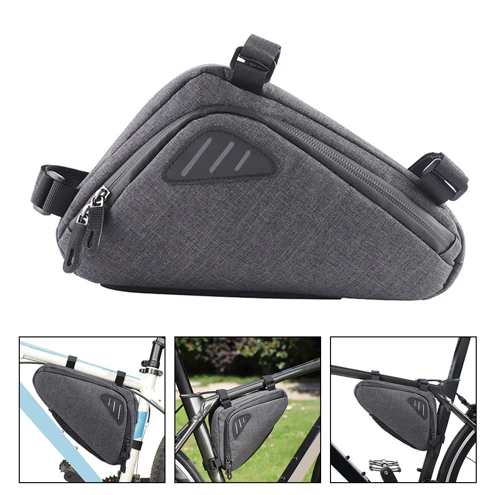 1Pcs Bike Bag Reflective Double Zipper Cycling Saddle Storage Bag for Road Mountain Folding Bikes Riding