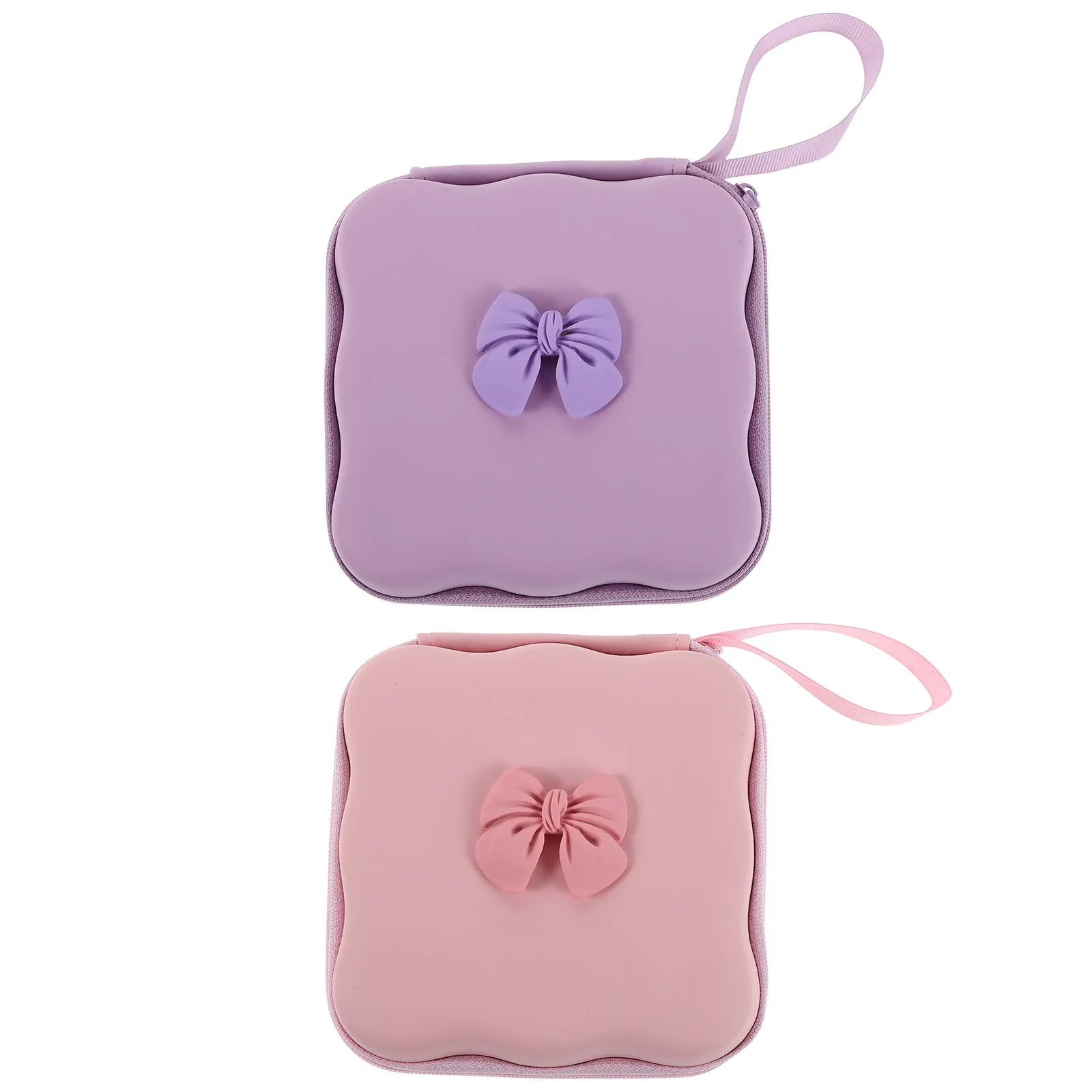 

2 шт. портативных водонепроницаемых жестких чехла для хранения наушников с внутренними разделителями, органайзер для кабелей, кошелек для монет и ключей для путешествий