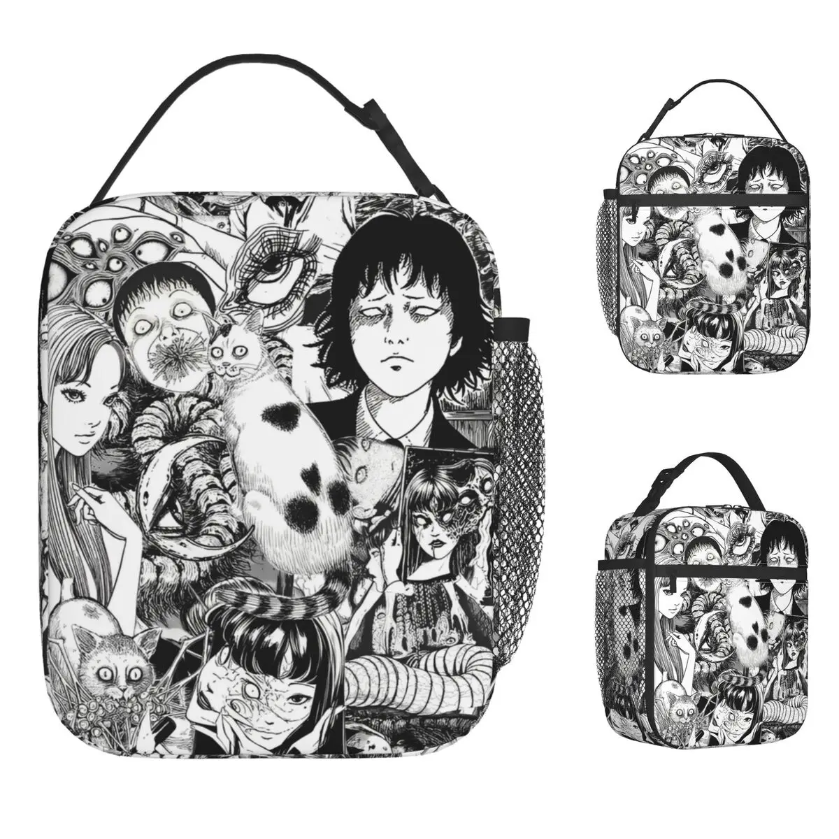 

Junji Ito японский аниме сумка для обеда модный ланч-бокс для женщин офисная удобная сумка-холодильник Оксфорд принт термосумки для обеда