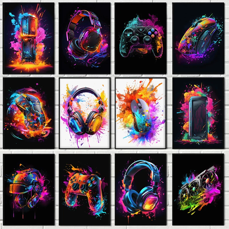 Resin Art Video - Pôster de Personagem de Videogame Pop