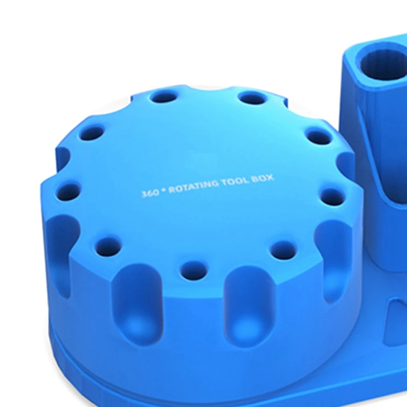 AT02-Mobile Phone Repair Screwdriver Storage Rack Rotating Parts Box Magnetic Tool Box 360-Degree Rotating Storage Rack