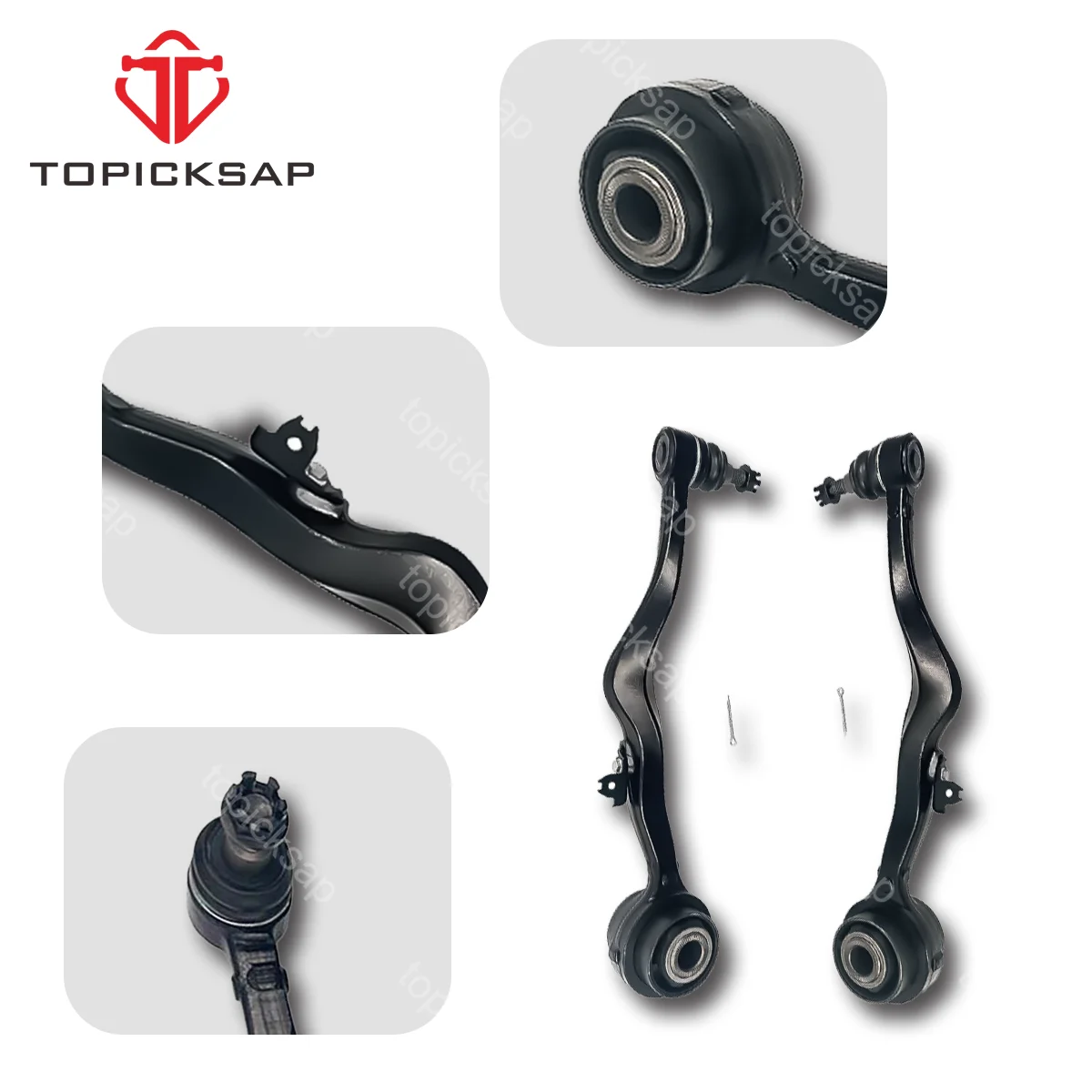 TOPICKSAP Front Left & Right Lower Rearward Control Arm Pair Kits for Lexus LS460 LS600h AWD USF40 USF45 2008 - 2016 4867059016