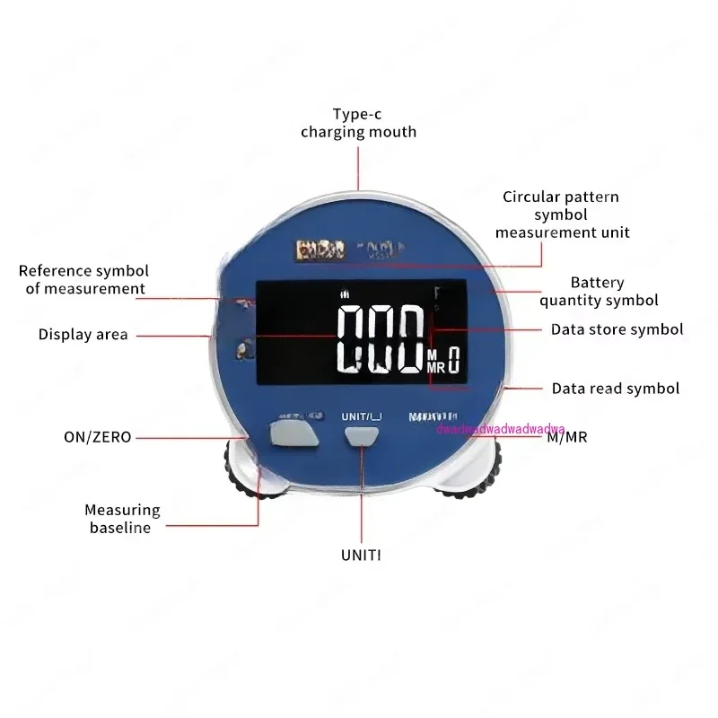 Electronic Tape Measure With LCD Display Digital Ruler Type-C Rechargeable Length Measuring Tool For Flat Curved