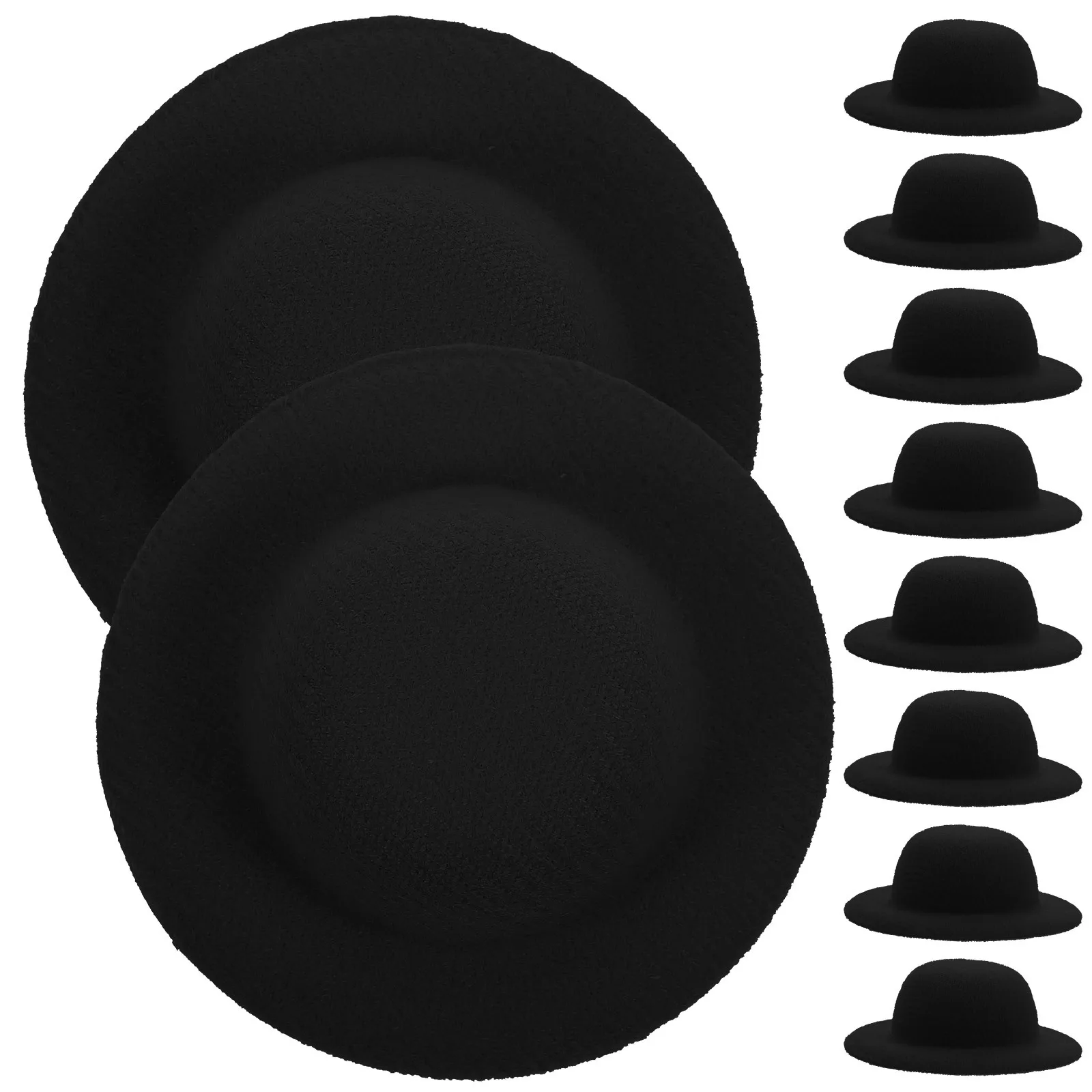 10 stuks miniatuur hoeden klein decor accessoire pluisjes Eva materiaal duurzaam praktisch voor langdurig gebruik creatief ornament