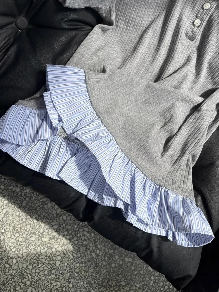 독특한 폴로 넥 반팔 티셔츠 여성용 슬림핏 순면 여름 착용 대학 스타일 독특한 디자인 땀 흡수성