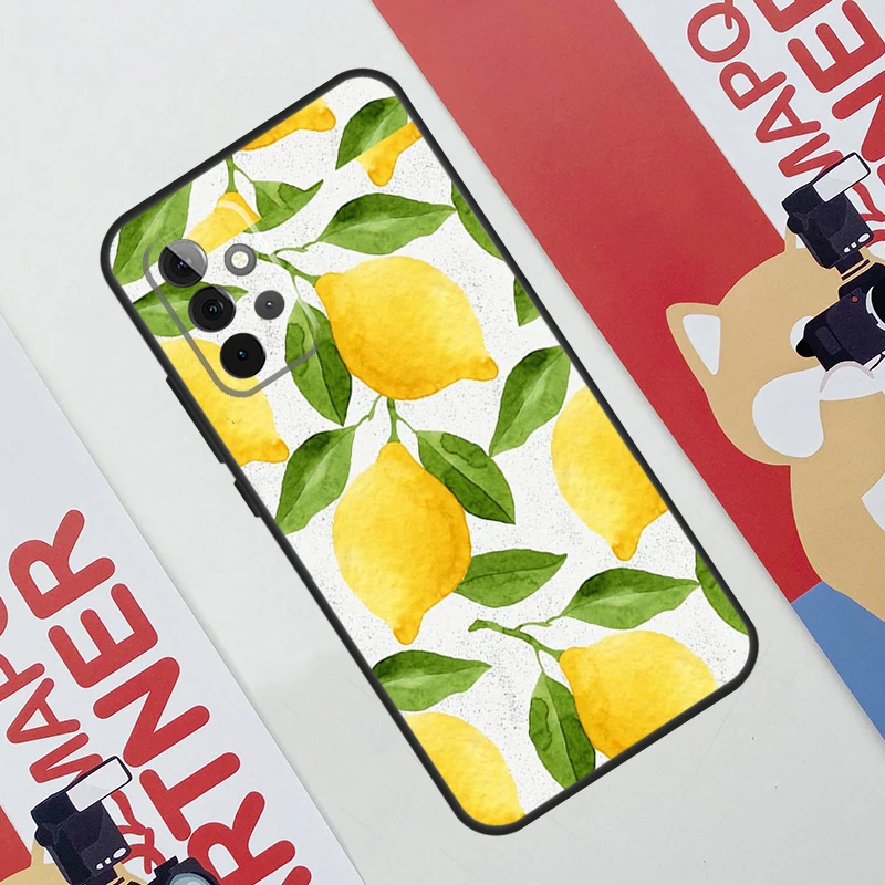 Lemon Fruit Phone Case For Samsung Galaxy A53 A33 A23 A13 A52 A32 A22 A12 A51 A71 A14 A24 A34 A54 A21S