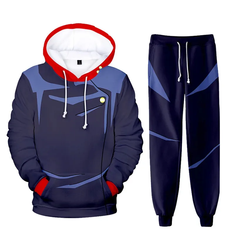

Fashion 3D Printed Anime Pattern Men's Hooded Pullover Casual Loose New Design Harajuku Top Street Minimalist Men's Hoodies Set