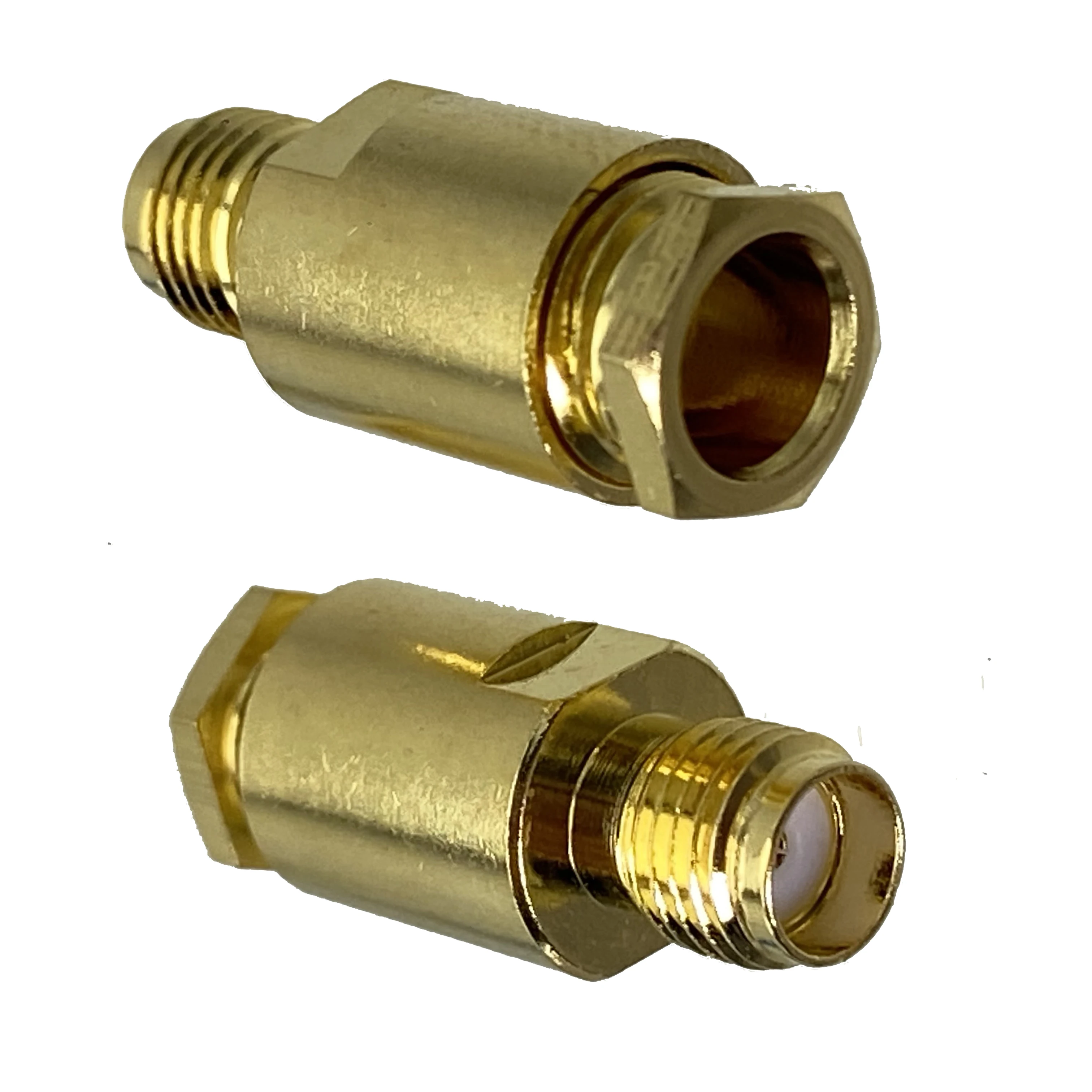 1pcs Connector SMA Female Jack Clamp  RG58 RG142 LMR195 RG400 RF Coaxial Adapter Straight New Brass Wire Terminals