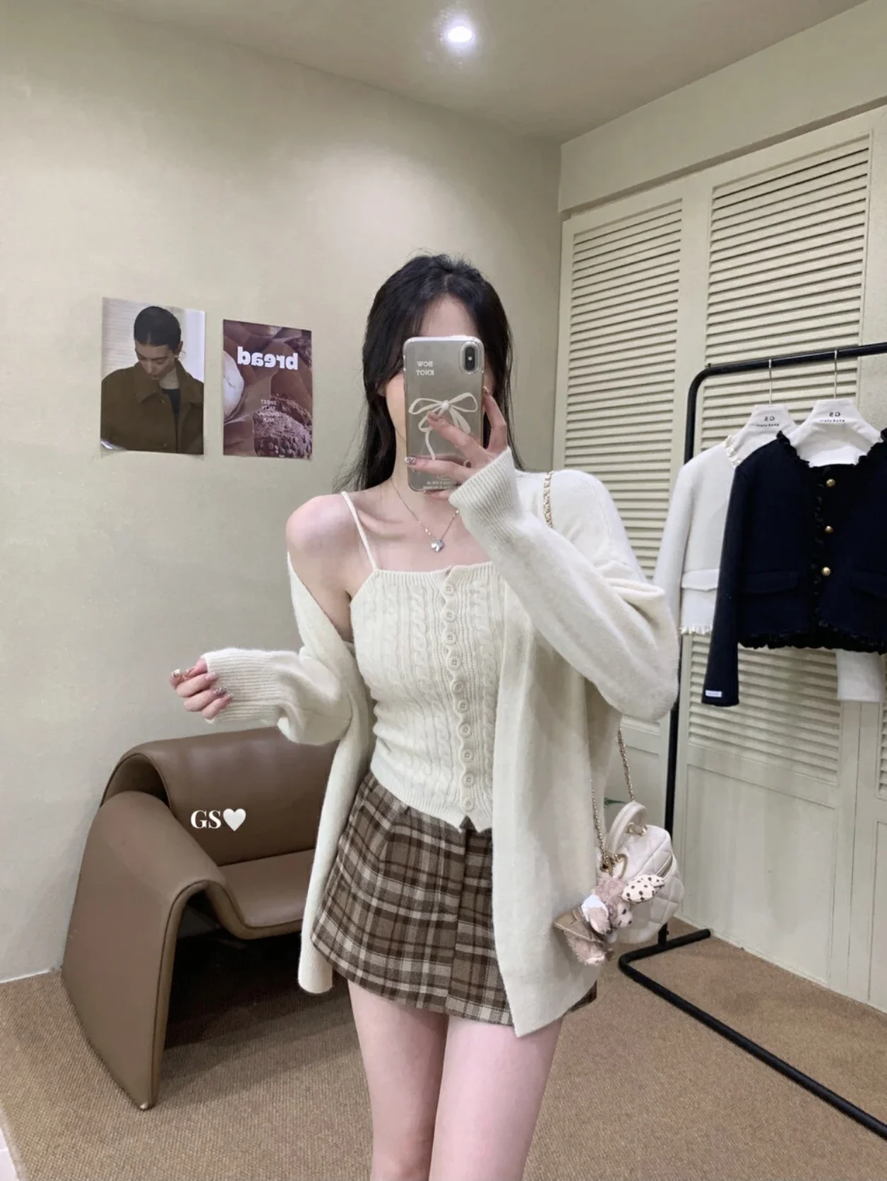 Ceco de Punto Hoado con Cuello en V, Estilo Informal para Otoño e Invierno, Moda Femenina, Hilo Trenzado, Prenda Exterio...