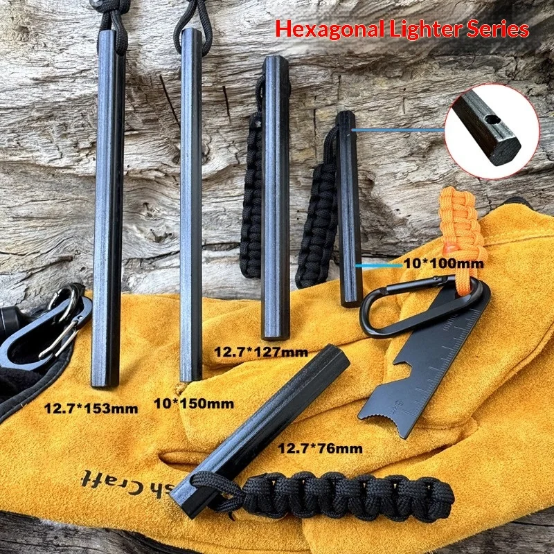 Bear Grylls Survival Fire Starter Magnesium Rod Set with Compass Whistle, Portable Emergency Tool for Camping Hiking view 3