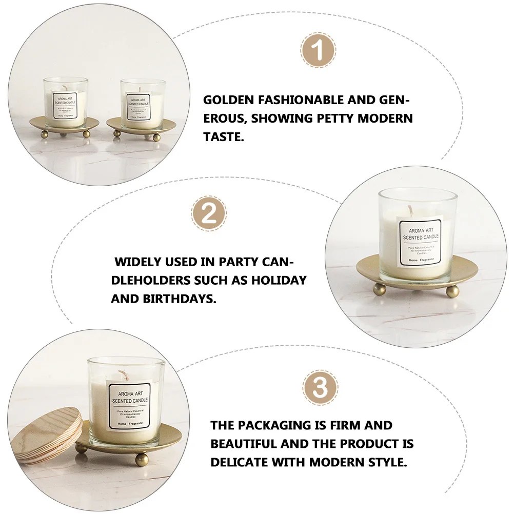 

3pcs Iron Holder Simple Design Wedding Party Decor Centerpiece Tray, Creative Display, Metal Candlestick, Indoor Outdoor